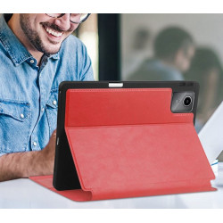 ETUI LEATHER CASE PEN na tablet Lenovo Tab M11 / K11 / K11E 11 10,95" TB330 czerwone z miejscem na rysik