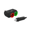 Rozgałęźnik zapalniczki 2 gniazda + USB 1,2A ROZ1