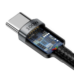 Kabel PD Powe Delivery USB-C - USB-C przewód do ładowania BASEUS 100W 20V 5A 2m czarny