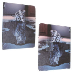 Etui na tablet 10" cali UNIWERSALNE / T-Mobile T Tablet 5G TCL TAB iPad Samsung Lenovo Kruger&Matz EAGLE 1074 wzór tygrys