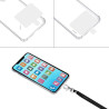 Smycz tasiemka mocna na szyję do telefonu i kluczy regulowana 84cm x 0,5cm czarna