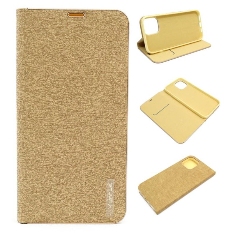 Etui Flip Vennus na telefon Apple iPhone 12 Pro Max A2342 złote