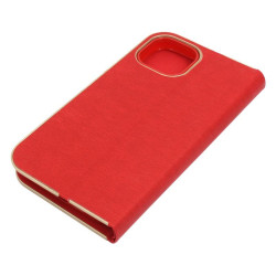 Etui Flip Vennus na telefon Apple iPhone 14 A2882 czerwone