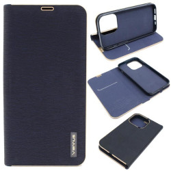 Etui Flip Vennus na telefon Apple iPhone 14 Pro A2890 granatowe