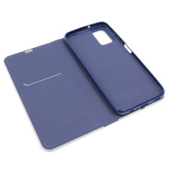 Etui Flip Vennus na telefon Samsung Galaxy A03s A037 granatowe carbon