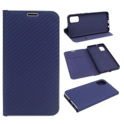 Etui Flip Vennus do telefonu Samsung Galaxy A41 A415 granatowe CARBON