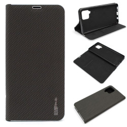 Etui Flip Vennus na telefon Samsung Galaxy A42 5G A426 czarne CARBON