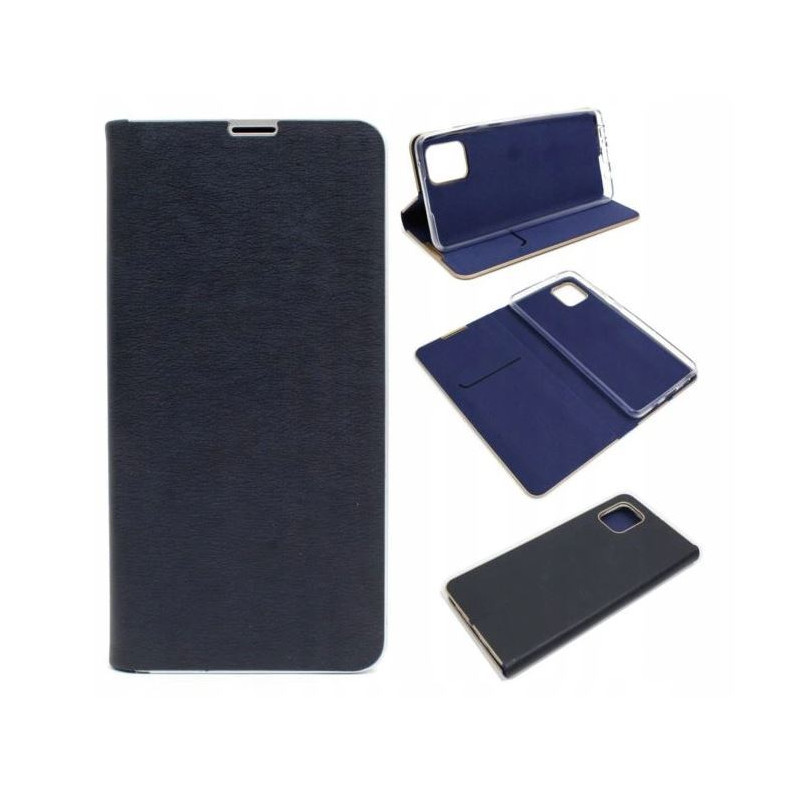 Etui Flip Vennus na telefon Samsung Galaxy Note 10 Lite N770 / A81 A815 granatowe