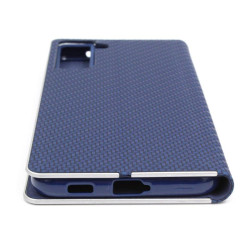 Etui Flip Vennus na telefon Samsung Galaxy S21+ 5G G996 granatowe carbon