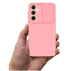 Etui SILICONE LENS na telefon Samsung Galaxy A35 5G A356 jasnoróżowe