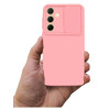 Etui SILICONE LENS na telefon Samsung Galaxy A35 5G A356 jasnoróżowe