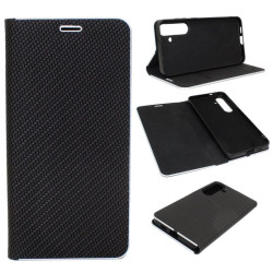 Etui Flip Vennus na telefon Samsung Galaxy S24+ S24 Plus 5G S926 czarne CARBON