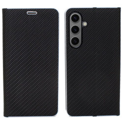 Etui Flip Vennus na telefon Samsung Galaxy S24+ 5G S926 czarne carbon