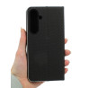 Etui Flip Vennus na telefon Samsung Galaxy S24+ 5G S926 czarne carbon