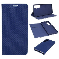 Etui Flip Vennus na telefon Samsung Galaxy S24+ S24 Plus 5G S926 granatowe CARBON