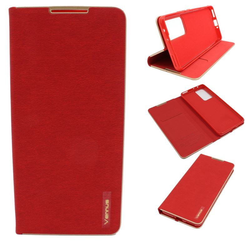 Etui Flip Vennus na telefon Xiaomi 12 Pro czerwone