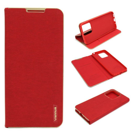 Etui Flip Vennus na telefon Xiaomi Redmi 12C / 11A czerwone
