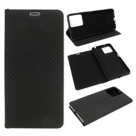 Etui Flip Vennus na telefon Xiaomi Redmi 12 4G 23053RN02Y czarne CARBON