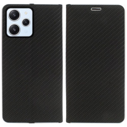 Etui Flip Vennus na telefon Xiaomi Redmi 12 4G 23053RN02Y czarne CARBON