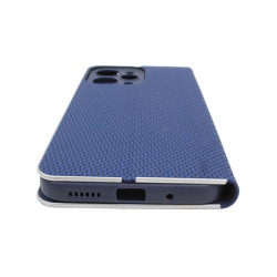 Etui Flip Vennus na telefon Xiaomi Redmi 12 4G 23053RN02Y granatowe CARBON
