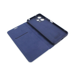Etui Flip Vennus na telefon Xiaomi Redmi 12 4G 23053RN02Y granatowe CARBON
