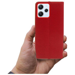 Etui Flip Vennus na telefon Xiaomi Redmi 12 4G 23053RN02A czerwone