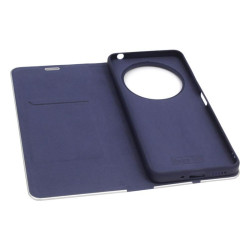 Etui Flip Vennus na telefon Xiaomi Redmi 14C 2409BRN2CA / POCO C75 2410FPCC5G granatowe carbon