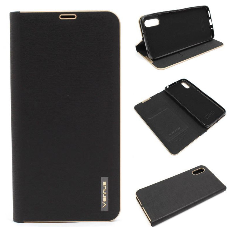 Etui Flip Vennus na telefon Xiaomi Redmi 9A 9AT 9i czarne
