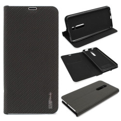 Etui Flip Vennus na telefon Xiaomi Redmi 9T / POCO M3 czarne CARBON
