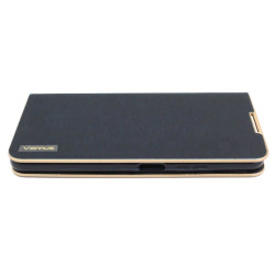 Etui Flip Vennus na telefon Xiaomi Redmi Note 11 5G / 11S 5G / 11T 5G / POCO M4 Pro 5G granatowe