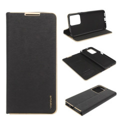 Etui Flip Vennus na telefon Xiaomi Redmi Note 12 5G 22101317C / POCO X5 5G 22111317PG czarne