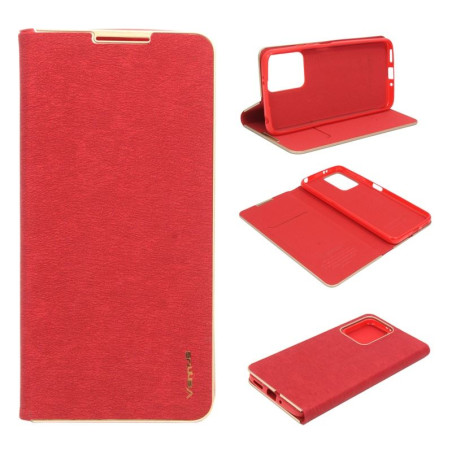 Etui Flip Vennus na telefon Xiaomi Redmi Note 12 5G 22101317C / POCO X5 5G 22111317PG czerwone