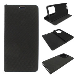Etui Flip Vennus na telefon Xiaomi Redmi Note 14 5G 24094RAD4G czarne CARBON
