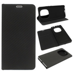 Etui Flip Vennus na telefon Xiaomi Redmi Note 14 Pro 5G 24090RA29G 14 Pro Plus Pro+ 5G 24115RA8EG POCO X7 5G czarne CARBON