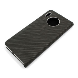 Etui Flip Vennus na telefon Huawei Mate 30 czarne carbon