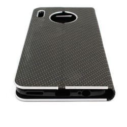 Etui Flip Vennus na telefon Huawei Mate 30 czarne carbon