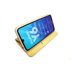 Etui Flip Vennus na telefon Huawei Y6 2019 MRD-LX1 / Y6 Pro 2019 MRD-LX2 złote