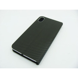 Etui Flip Vennus na telefon Apple iPhone XS Max A1921 czarne CARBON