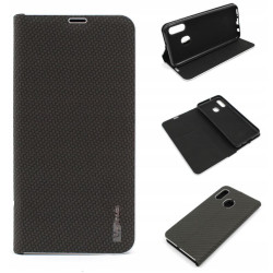 Etui Flip Vennus do telefonu Samsung Galaxy A20e A202 czarne CARBON