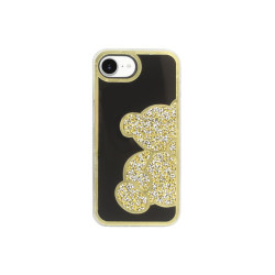Etui TEDDY BEAR na telefon Apple iPhone 16e A3409 / 17e A3634 damskie dziewczęce na prezent urodziny święta złote