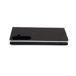 Etui Flip Vennus na telefon Samsung Galaxy S24 5G S921 czarne CARBON