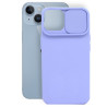 Etui SILICONE LENS na telefon Apple iPhone 14 A2882 jasnofioletowe