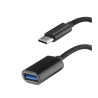 Adapter przejściówka USB-C na USB-A OTG Host 13cm nylon czarny