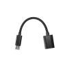 Adapter USB-C na USB-A OTG Host 13cm | Przejściówka nylon czarna