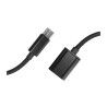 Adapter USB-C na USB-A OTG Host 13cm | Przejściówka nylon czarna