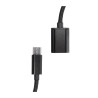 Adapter USB-C na USB-A OTG Host 13cm | Przejściówka nylon czarna