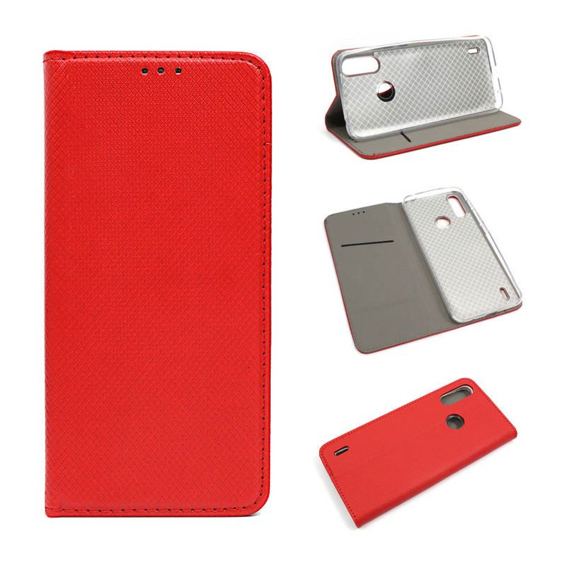 Etui Smart Magnet na telefon motorola moto e7 / e7i power czerwone