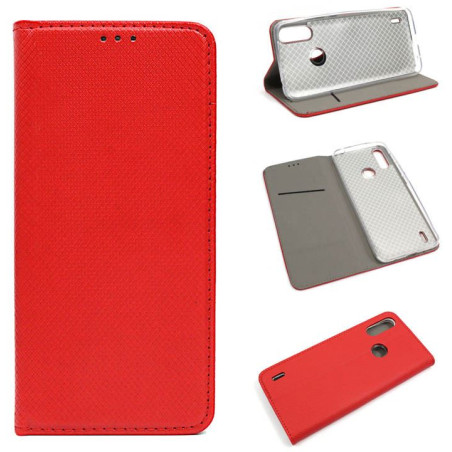 Etui Smart Magnet na telefon motorola moto e7 / e7i power czerwone