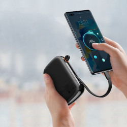 POWERBANK Baseus 20000mAh POWER BANK 22,5W z LED LCD i QC Quick Charge / PD Power Delivery / SCP kabel USB-C czarny