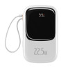 POWERBANK Baseus 20000mAh POWER BANK 22,5W z LED LCD i QC Quick Charge / PD Power Delivery / SCP kabel USB-C biały